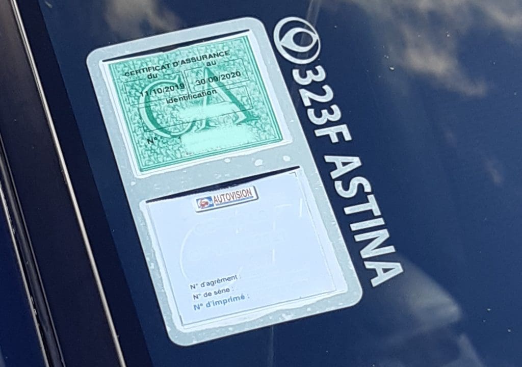 Porte Vignette Assurance Pare Brise Voiture Pour Tesla | Étui Simple  Pochette Adhésive Autocollant Sticker