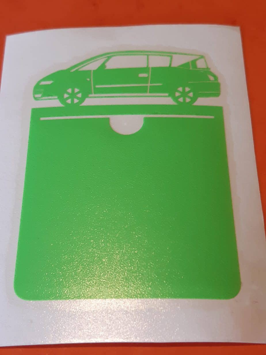 Stickers auto rétro: Etui vignette assurance simple France