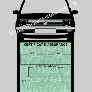  Générique Étui Double Assurance Compatible avec Renault Noir  Porte Vignette adhésif Voiture Stickers Auto Retro