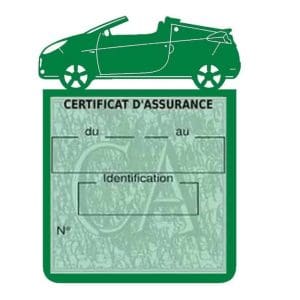 Stickers auto rétro porte étui assurance voiture personnalisé